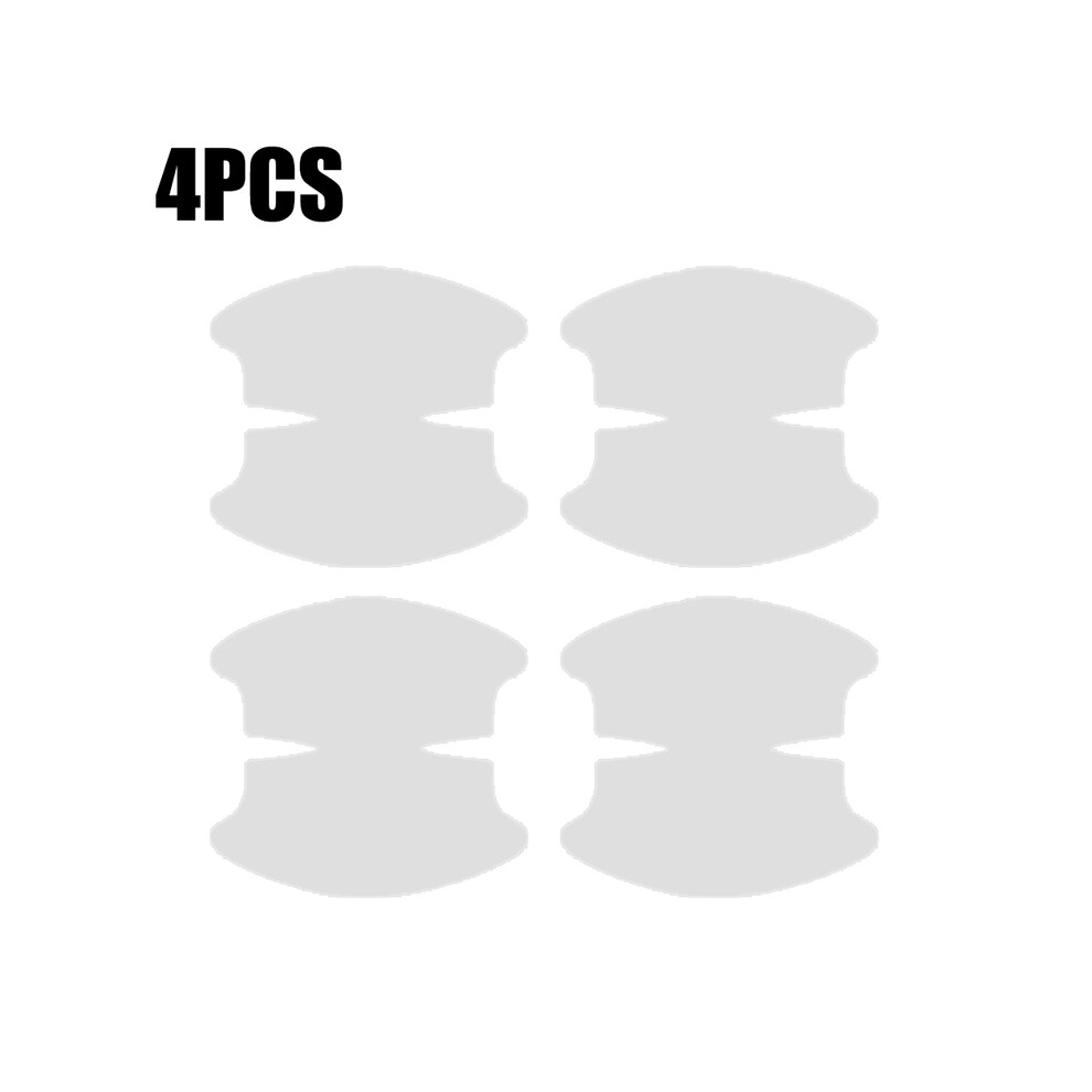 (4Pcs Bowl) Car Door Bowl Handle Clear Protective Stickers Universal Invisible Transparent 9486291580567