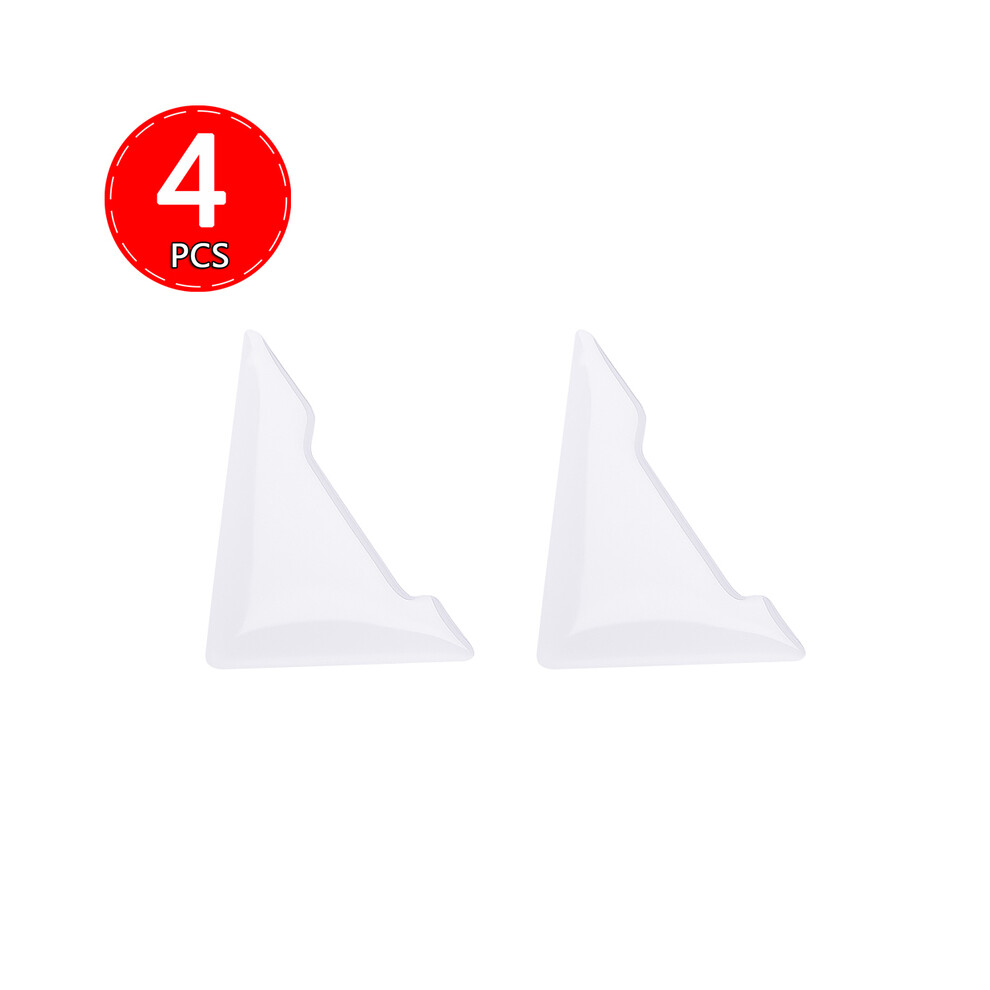 (4Pcs 02) Transparent Car Door Corner Sticker Anti-Collision Silicone Pvc Glue Protector 9486291580802