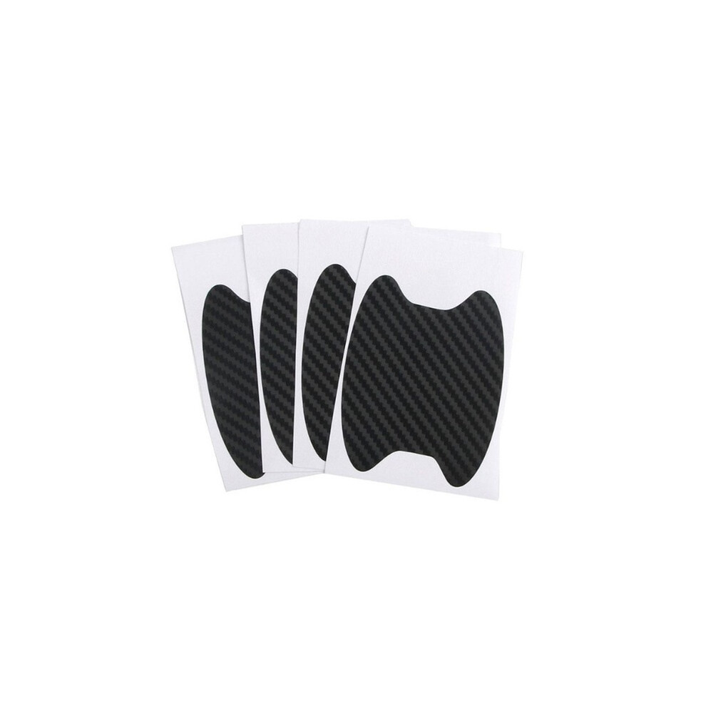 (4Pcs ) 4Pcs Car Door Sticker Carbon Fiber Styling Scratches Cover For Bumper Black 9486291581830