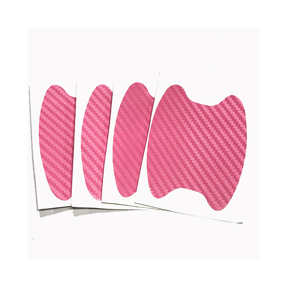 (4Pcs ) 4Pcs Car Door Sticker Carbon Fiber Styling Scratches Cover For Korando Pink 9486291581977