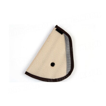 (Beige) Car Safe Fit Seat Belt Adjuster Triangle Child Car Safety Belt Adjuster