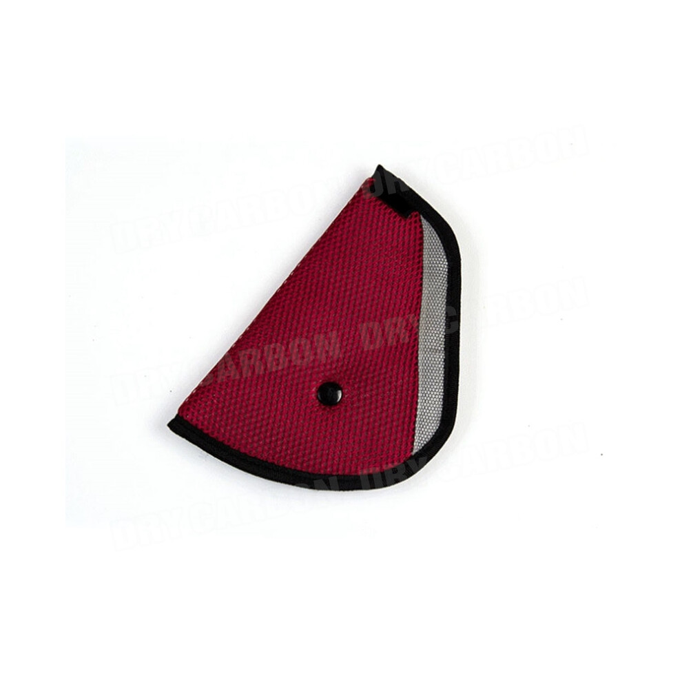 (Red) Car Safe Fit Seat Belt Adjuster Triangle Child Car Safety Belt Adjuster Red Aihontai