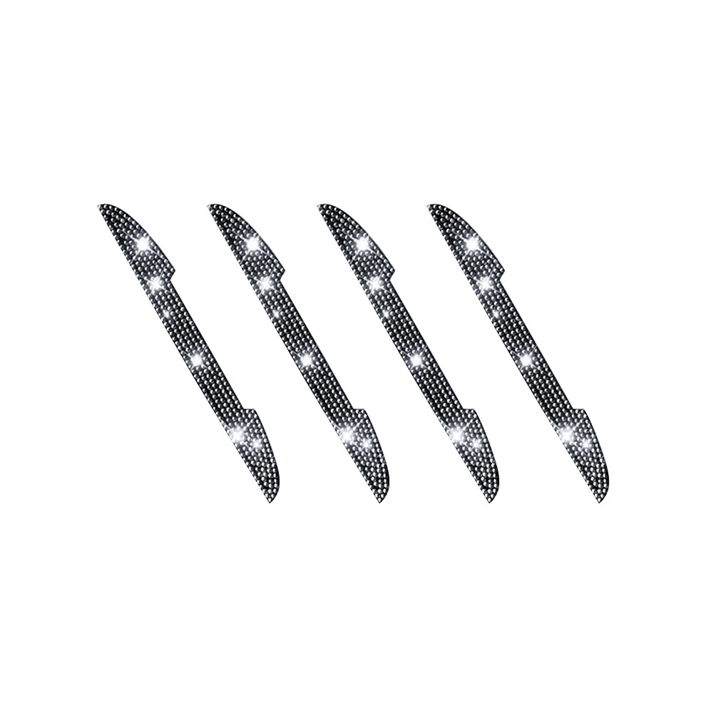 (4Pcs ) 2/4Pcs Universal Handle Car Rearview Mirror Door Edge Protector Rhinestone White 9486291582400