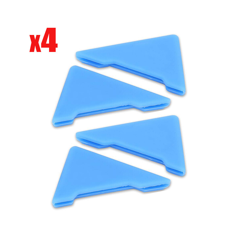 (4Pcs ) 2/4Pcs Car Door Corner Protective Cover Anti-Collision Anti-Scratch Silicone Blue 9486291582530