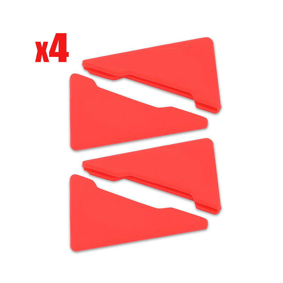 (4Pcs ) 2/4Pcs Car Door Corner Protective Cover Anti-Collision Anti-Scratch Silicone Red 9486291582547