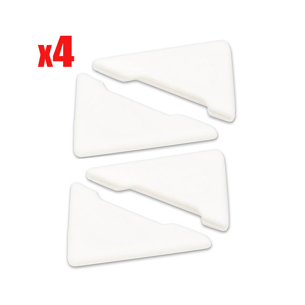 (4Pcs ) 2/4Pcs Car Door Corner Protective Cover Anti-Collision Anti-Scratch Silicone White 9486291582561