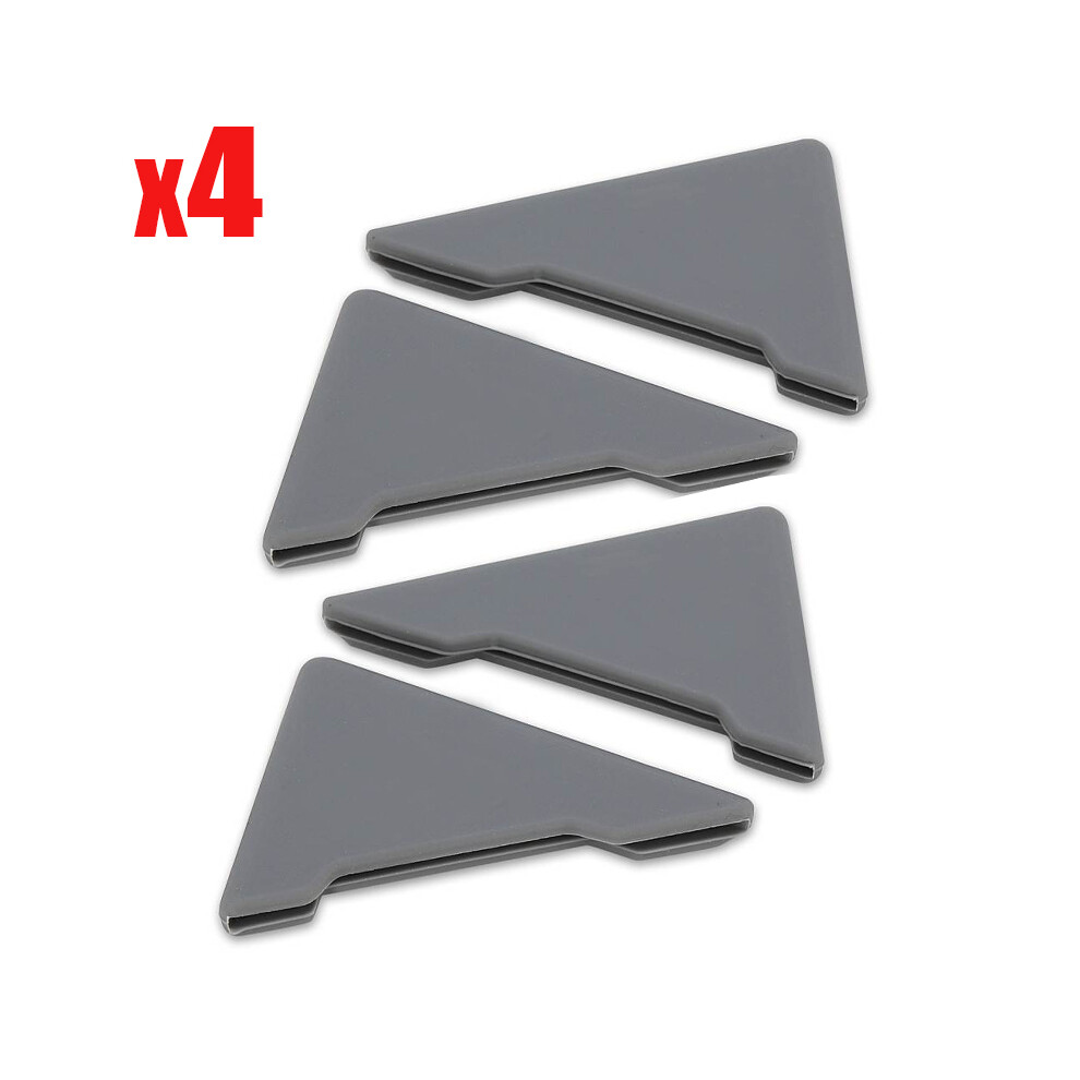 (4Pcs ) 2/4Pcs Car Door Corner Protective Cover Anti-Collision Anti-Scratch Silicone Grey 9486291582516