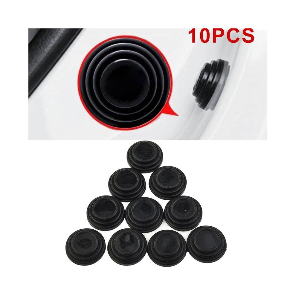 (10 No Logo) 10Pcs Car Door Silicone Anti Shock Pad Universal Car Trunk Sound Insulation 9486291582950