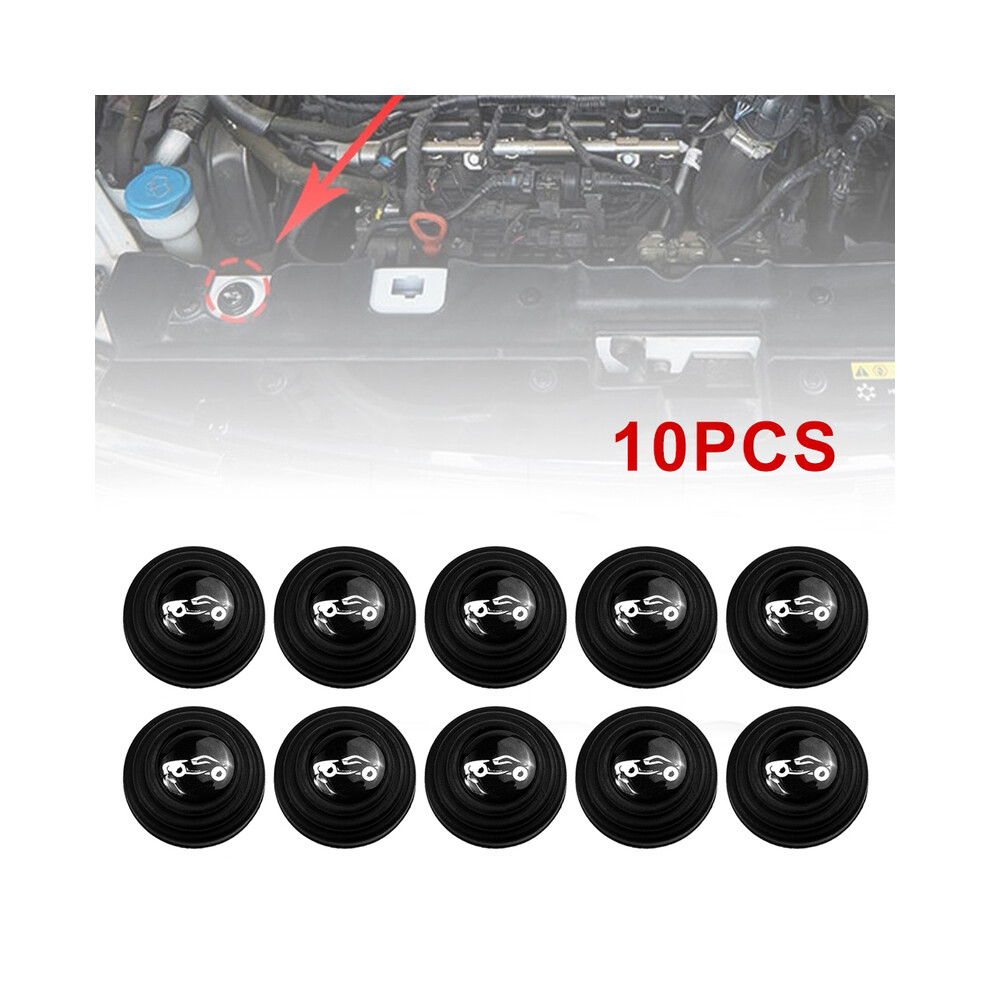 (10Pcs Logo) 10Pcs Car Door Silicone Anti Shock Pad Universal Car Trunk Sound Insulation 9486291582967