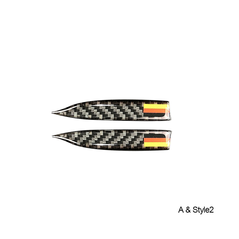 (A Style2) 2Pcs Carbon Fiber Anti-Collision Bumper Sticker Rearview Mirror Anti-Rub 9486291584169