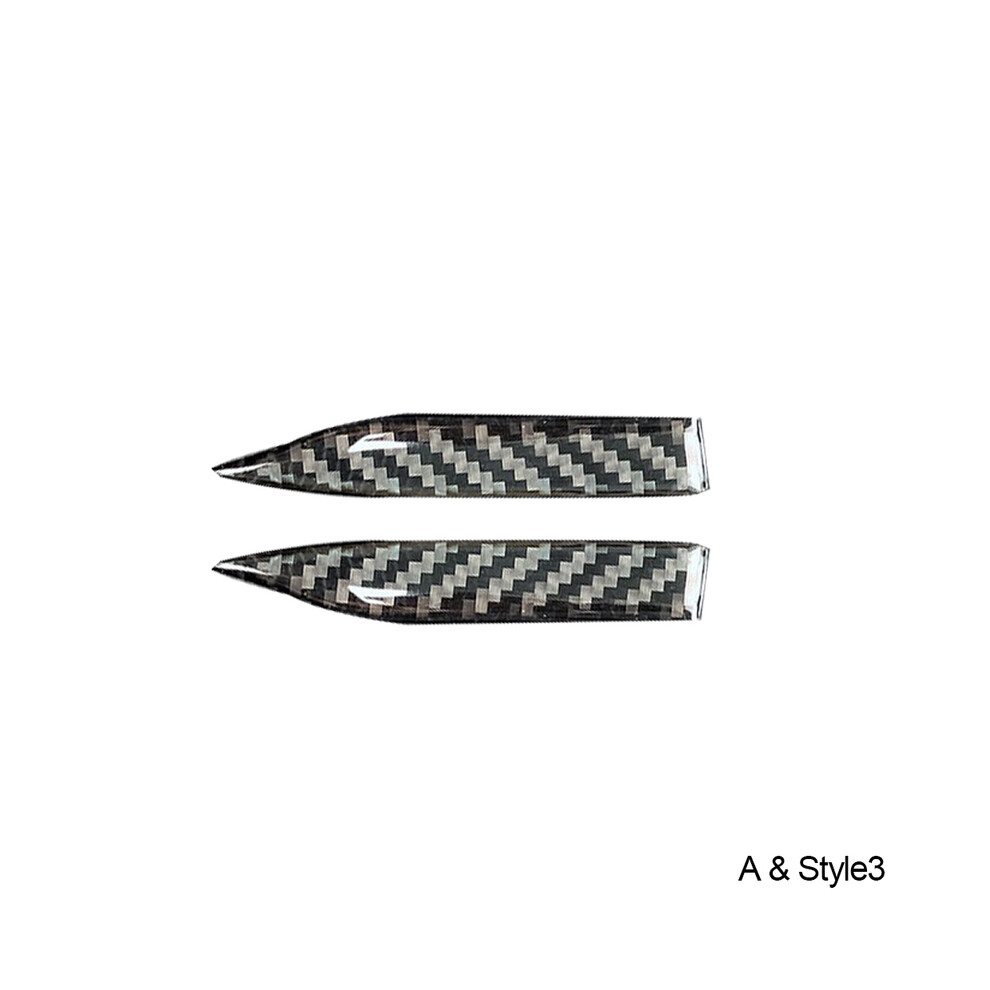 (A Style3) 2Pcs Carbon Fiber Anti-Collision Bumper Sticker Rearview Mirror Anti-Rub 9486291584176