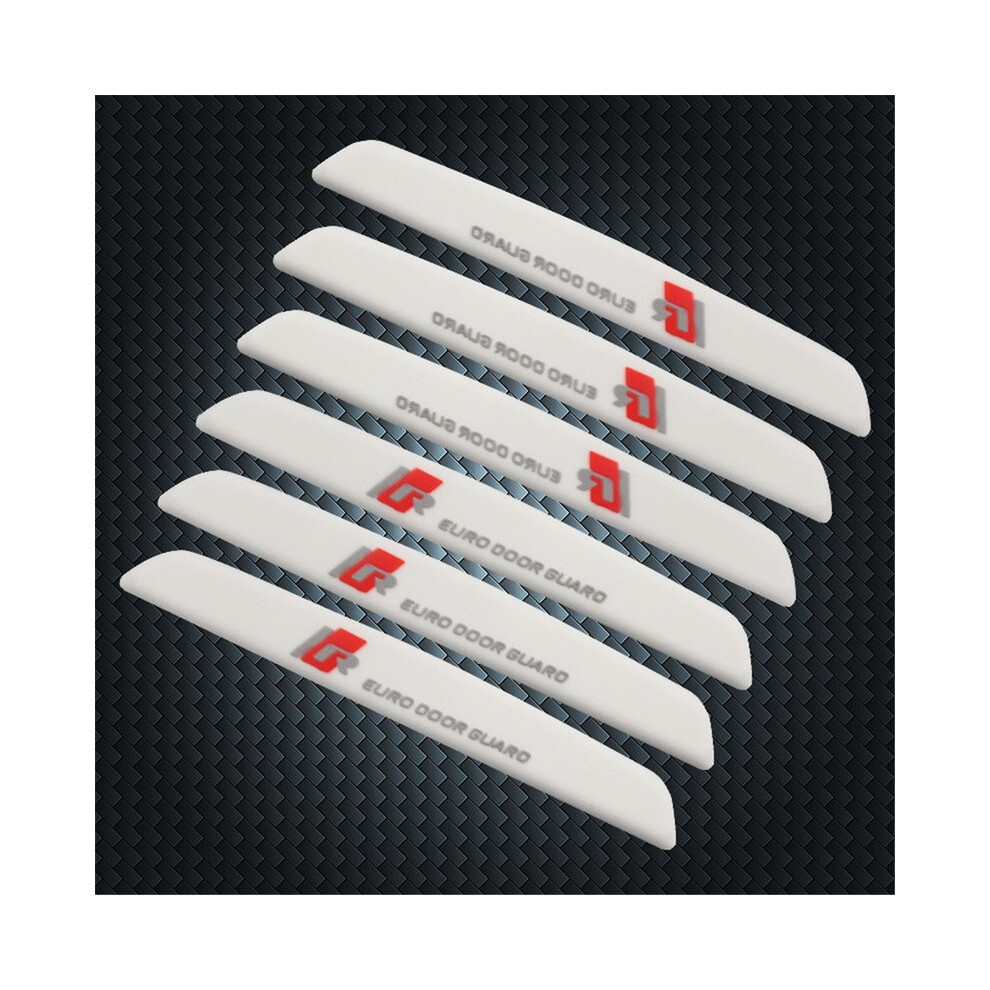 (A) 6Pcs Auto Car Door Edge Protection Guards Anti-Collision Strip Trim Scratch 9486291585197