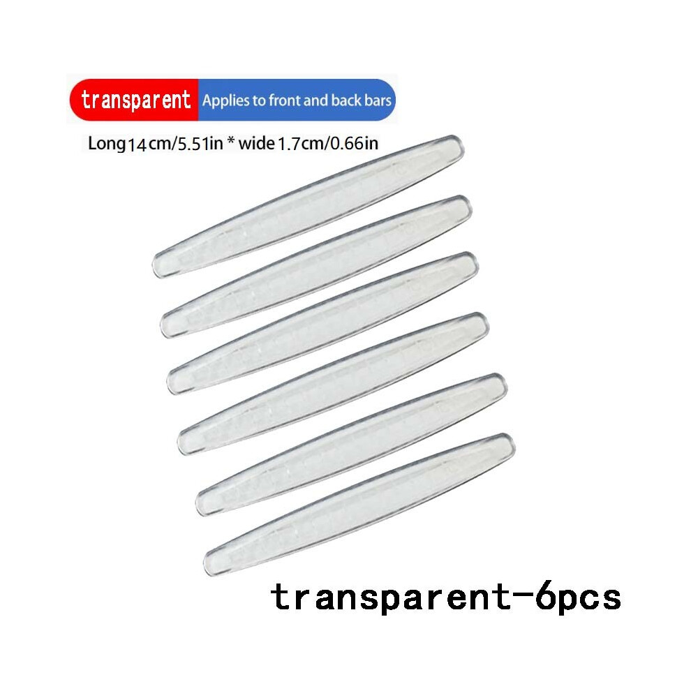 (Transparent-6) New 4/6 Piece Universal Front Rear Bumper Corner Protector Guard Car Anti-Collision 9486291585487