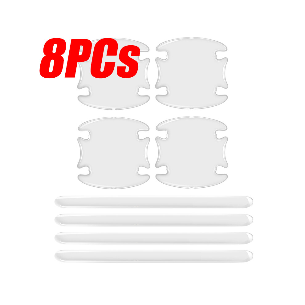 (Strip And Bowl) Invisible Transparent Car Door Handle Bowl Scratch Protective Stickers 9486291584671