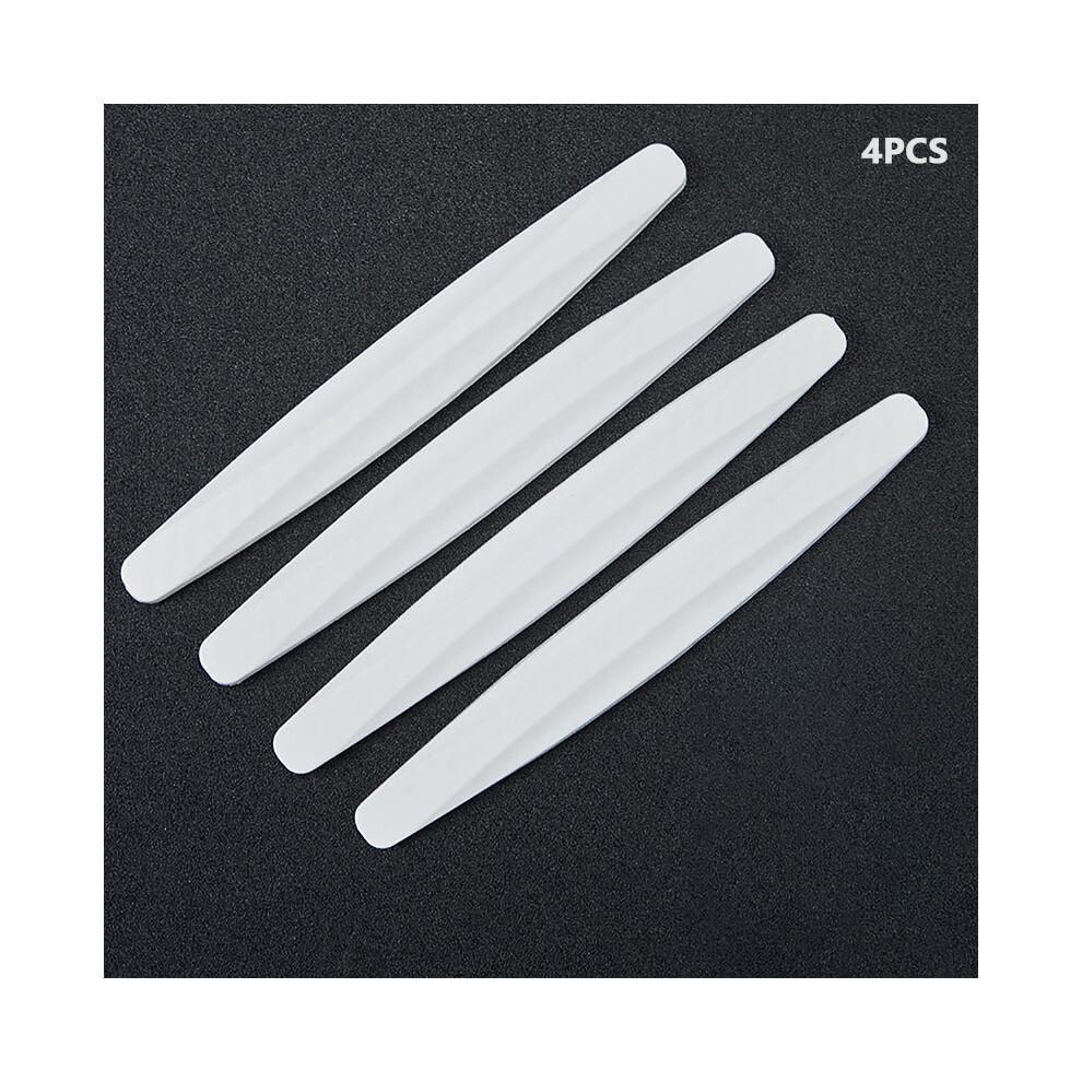 (White) 4Piece Universal Front Rear Bumper Corner Protector Guard Car Anti-Collision White 9486291586972