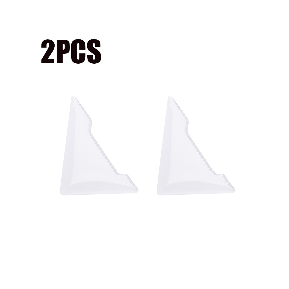 (2Pcs B ) Car Door Corner Protective Cover Anti-Collision Stickers Waterproof Triangle White 9486291586057