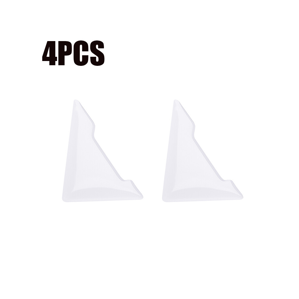 (4Pcs B ) Car Door Corner Protective Cover Anti-Collision Stickers Waterproof Triangle White 9486291586101