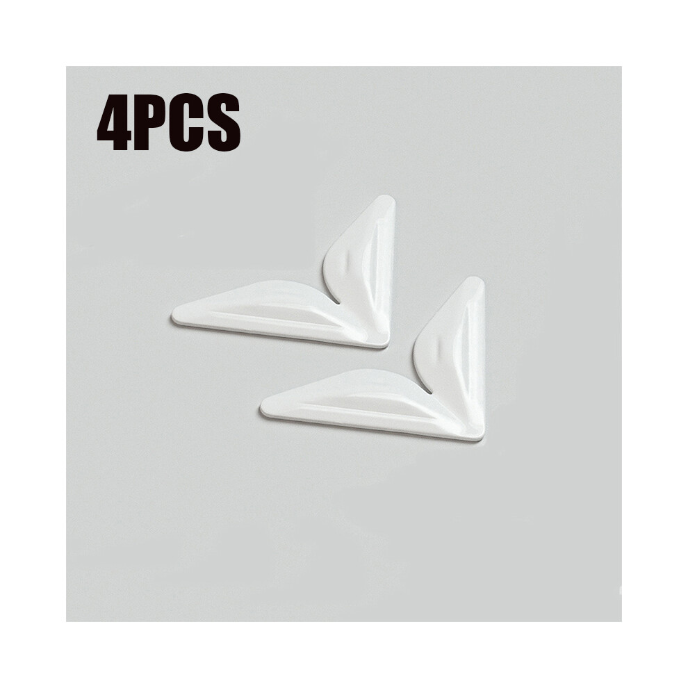(4Pcs C ) Car Door Corner Protective Cover Anti-Collision Stickers Waterproof Triangle White 9486291586132