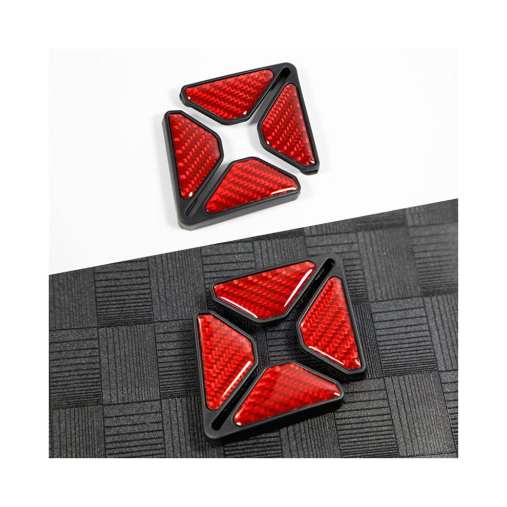 (Red) Universal Car Door Anti-Collision Stickers Carbon Fiber Door Corner Anti-Scratch Red 9486291587245