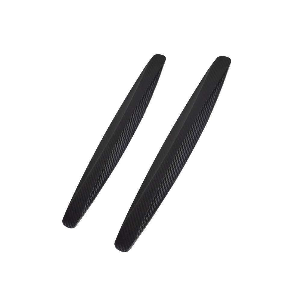 ( 2Pcs) 2Pcs Pvc Car Front And Rear Bumpers Anti Collision Strips Carbon Fiber Black 9486291588211