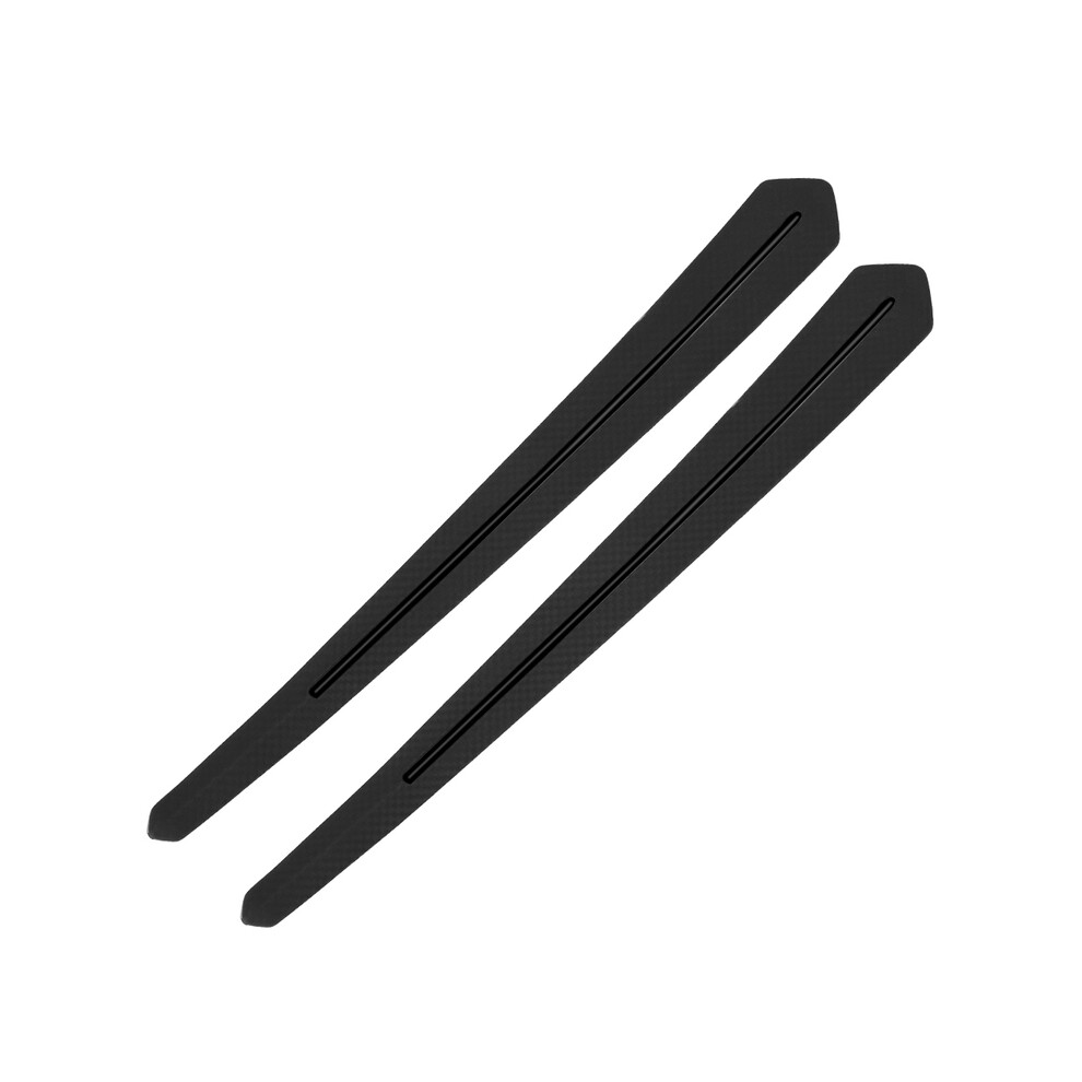 (Black) Carbon Fiber Rubber Anticollision Protectors Car-Styling 2Pcs Car Bumper Black 9486291588488