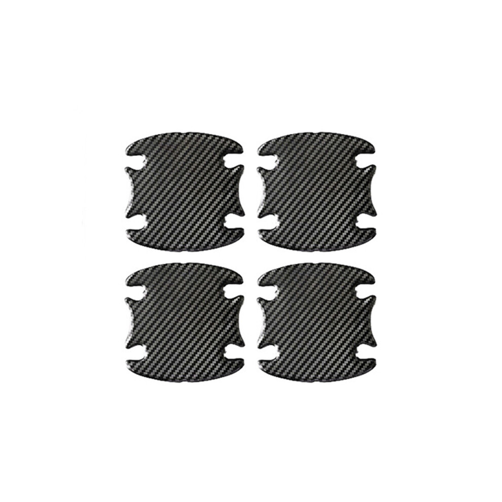 ( Carbon Fiber 5) Car Door Handle Bowl Scratch Protective Stickers Carbon Fiber Protector Black 9486291588099