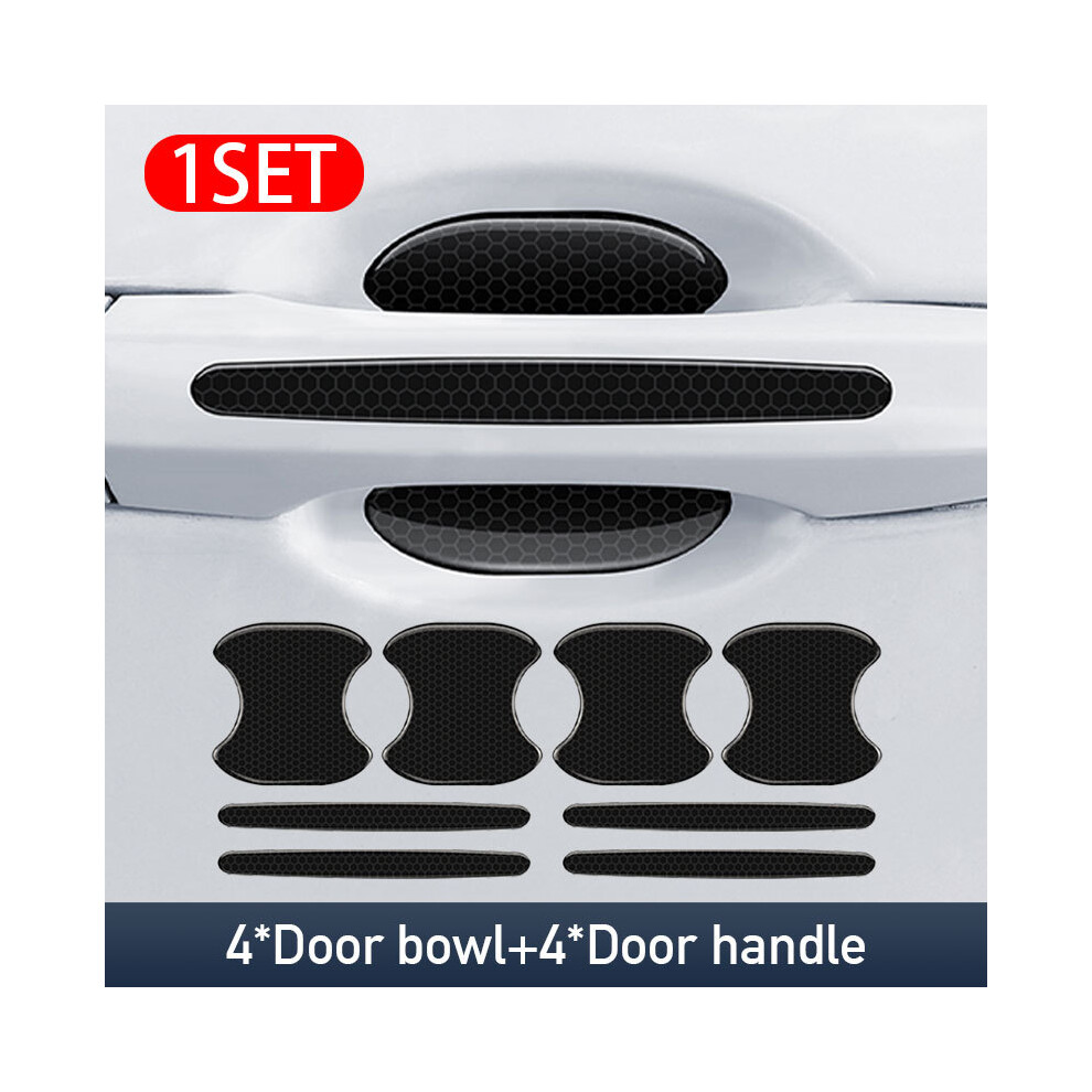 (Option C) Car Door Handle Protective Film Door Bowl Anti Scratch Sticker Reflective 9486291588358