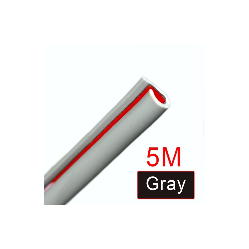 (5M-) 5M/10M U Type Universal Car Door Protection Edge Guards Trim Styling Moulding Gray 9486291589362