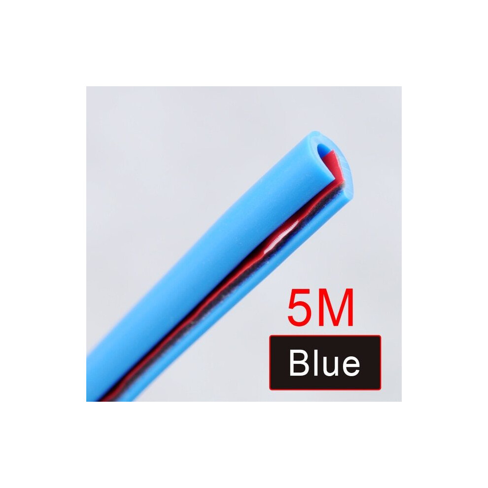 (5M-) 5M/10M U Type Universal Car Door Protection Edge Guards Trim Styling Moulding Blue 9486291589355