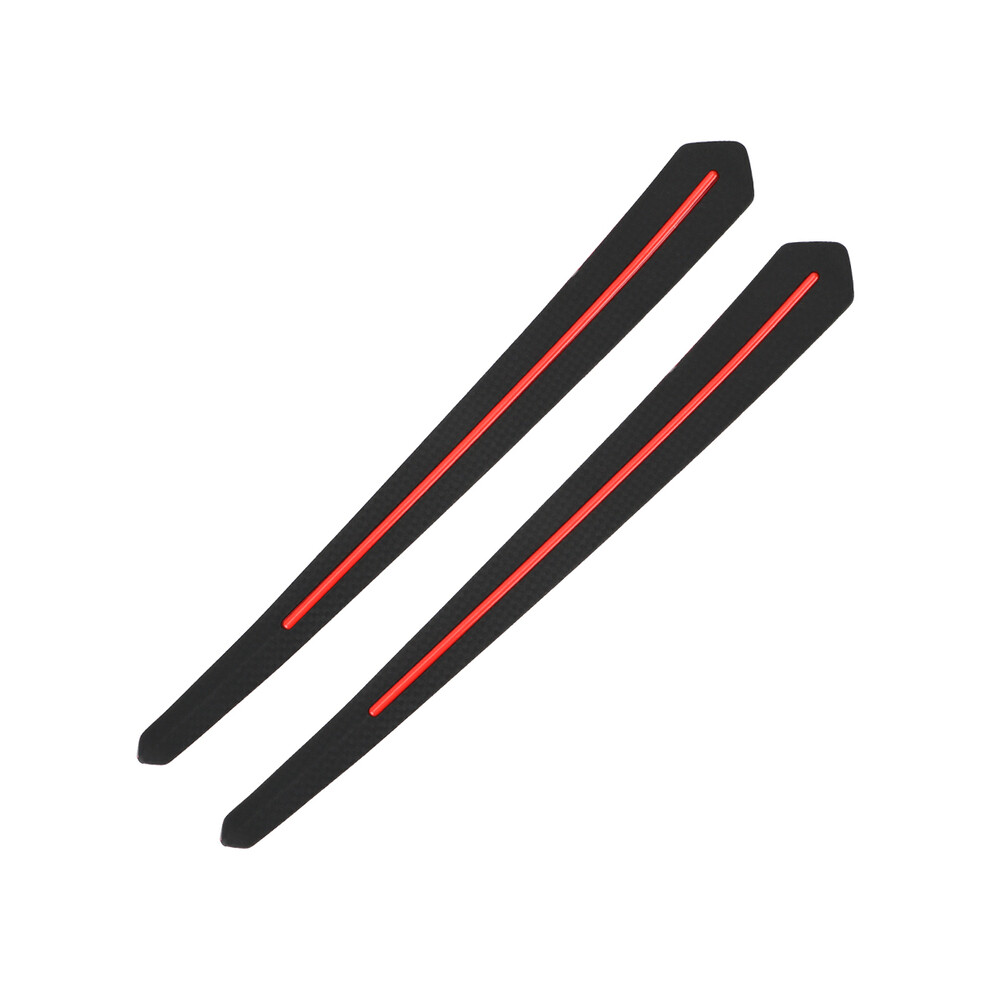 (Red) 2Pcs Anticollision Protectors Auto Accessories Universal Carbon Fiber Red 9486291589423