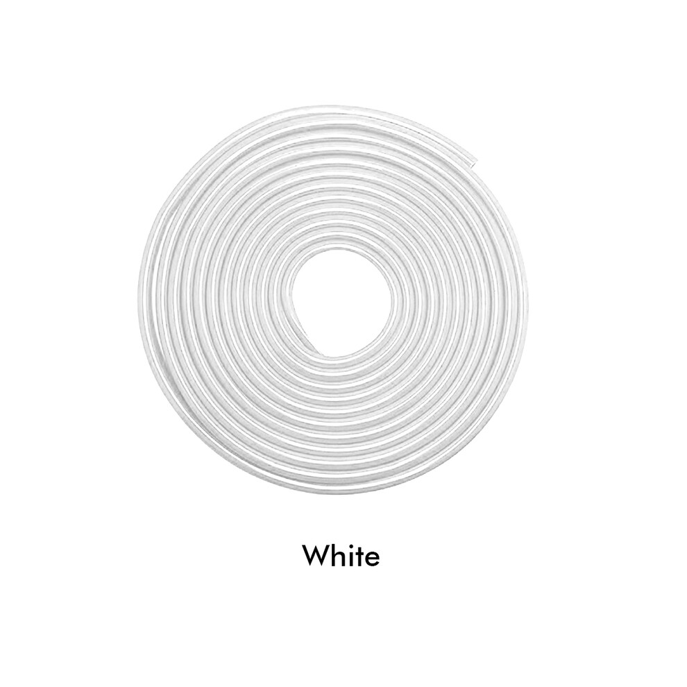 (White) 5M Car Door Edge U Type Trim Rubber Scratch Protector Strip For Car Moulding White 9486291589867