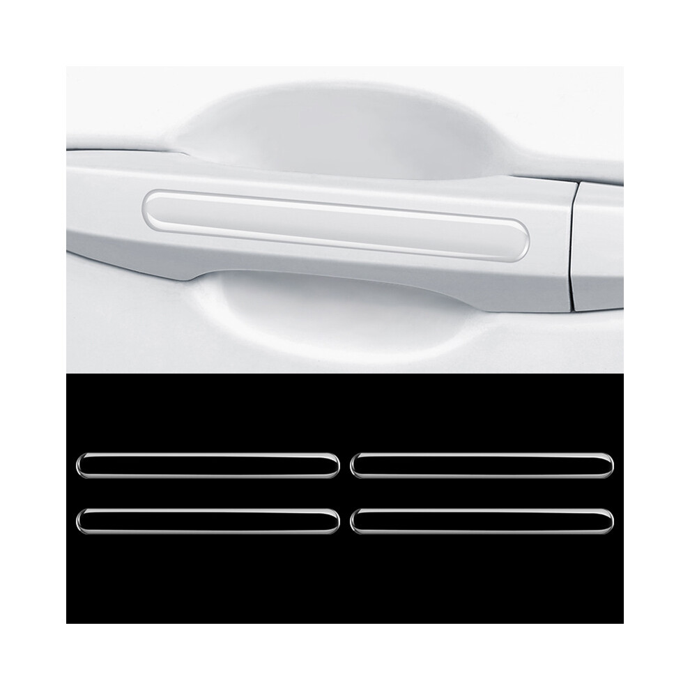 (4Pcs Protecor Strip) Transparent Car Door Handle Bowl Protective Stickers Invisible Protection 9486291590030