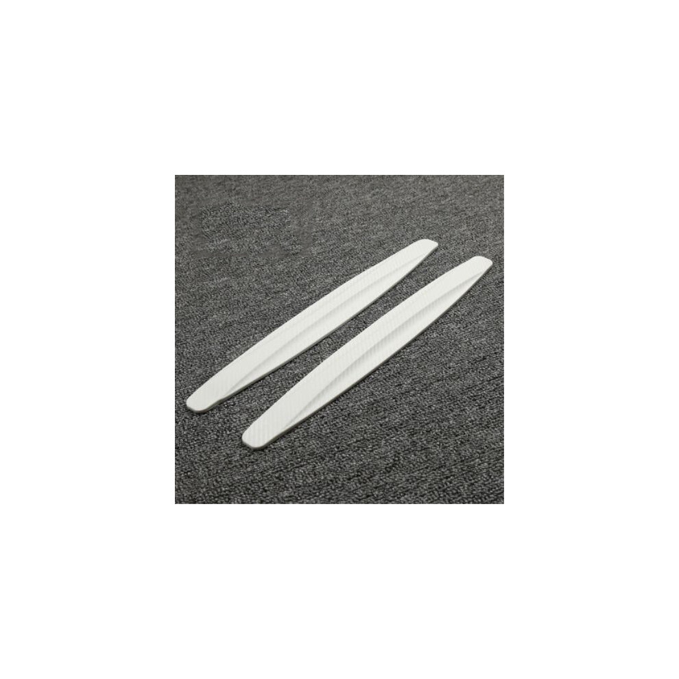 (White) Anti Collision Car Bumper Guard Strip 2Pcs Front Rear Protection Strips White 9486291590429