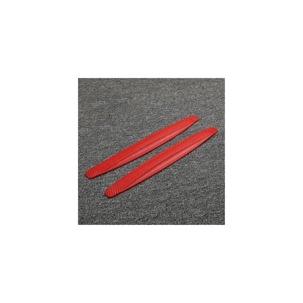 (Red) Anti Collision Car Bumper Guard Strip 2Pcs Front Rear Protection Strips Red 9486291590412