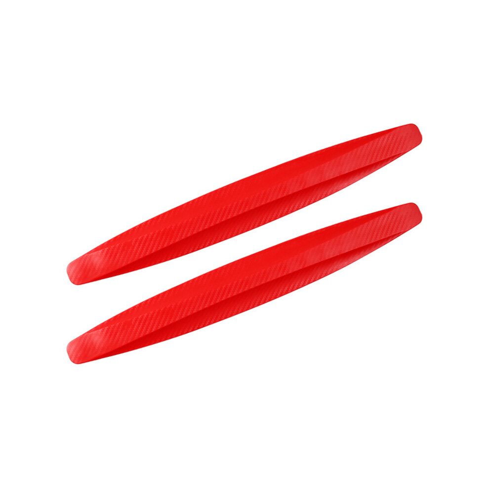 (1 Pair ) 2Pcs Car Bumper Protector Strip Guard Corner Protection Strips Scratch Red 9486291591136