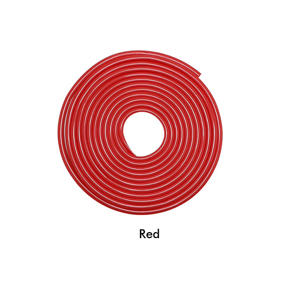 (5M ) 2/5M Car Door Edge Guard Trim Moulding Strip Rubber Anti Scratch Universal Red 9486291590993