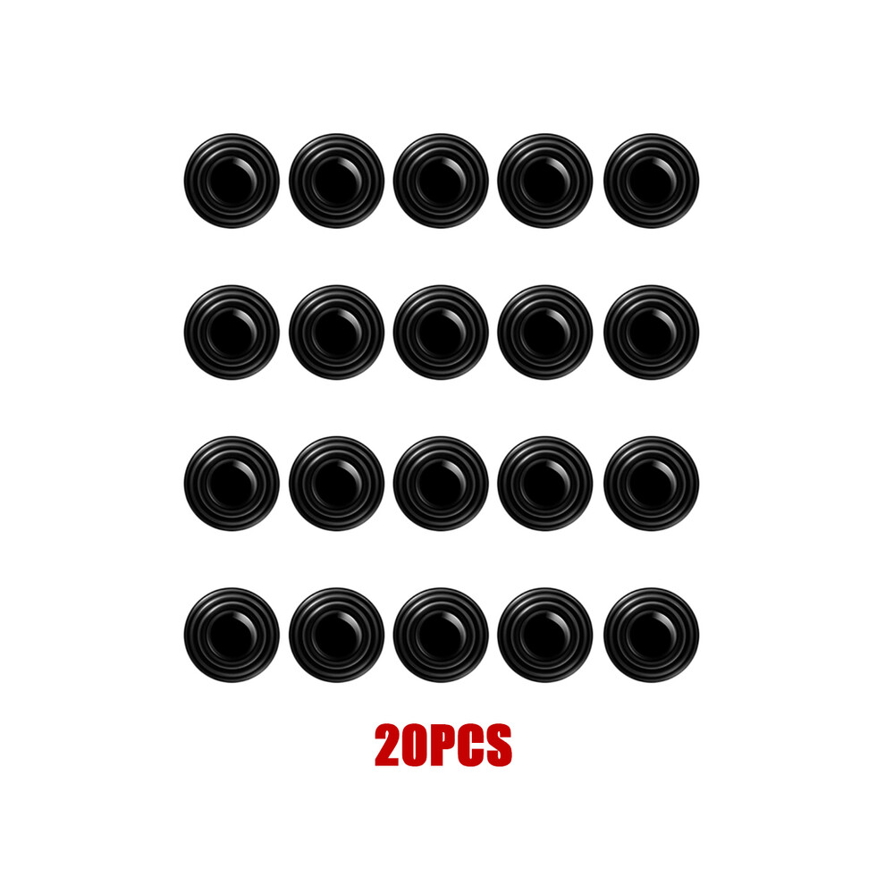 (20Pcs No Logo) Car Decorations Accessories Auto Anti-Collision Silicone Pad Shock Absorption Black 9486291591754