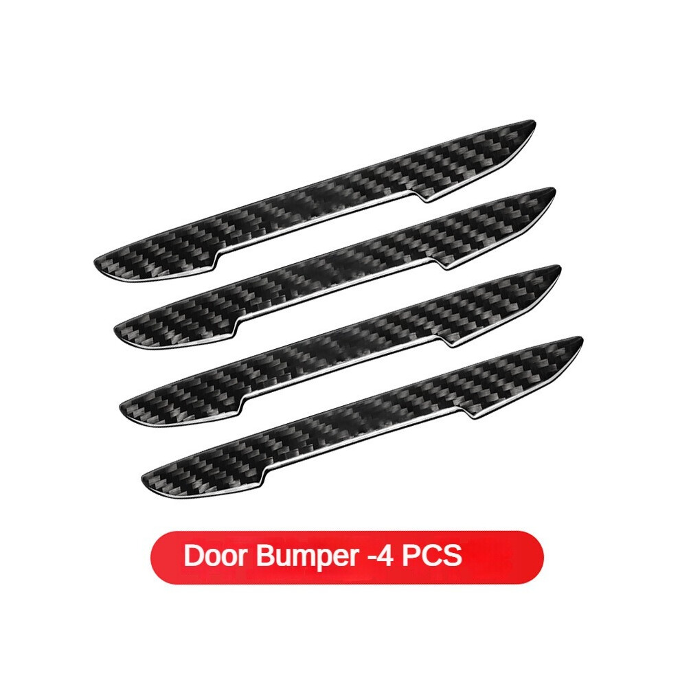 (B) Car Door Handle Bowl Scratch Protector Carbon Fiber Stickers Rearview 9486291592218