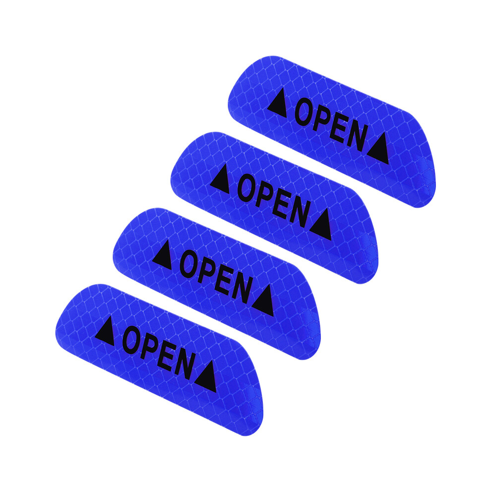 (Blue) 4Pcs Car Door Safety Warning Reflective Stickers For Toyota Corolla Yaris Blue 9486291592478