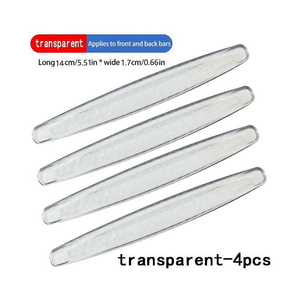 (Transparent-4) 6/4 Piece Universal Front Rear Bumper Corner Protector Guard Car Anti-Collision 9486291593130