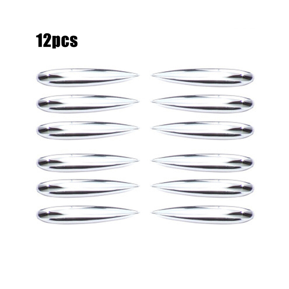 () 12Pcs Car Door Edge Guard Moldings Strip Bumper Protector Anti-Scratch Silver/Red 9486291594168