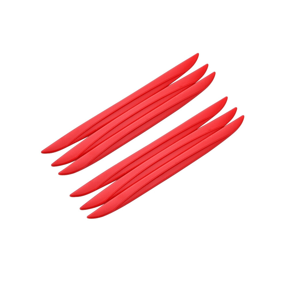 (6Pcs ) 4/6Pcs Set Universal Scrape Guard Bumper Guards Car Door Edge Protector Red 9486291593796