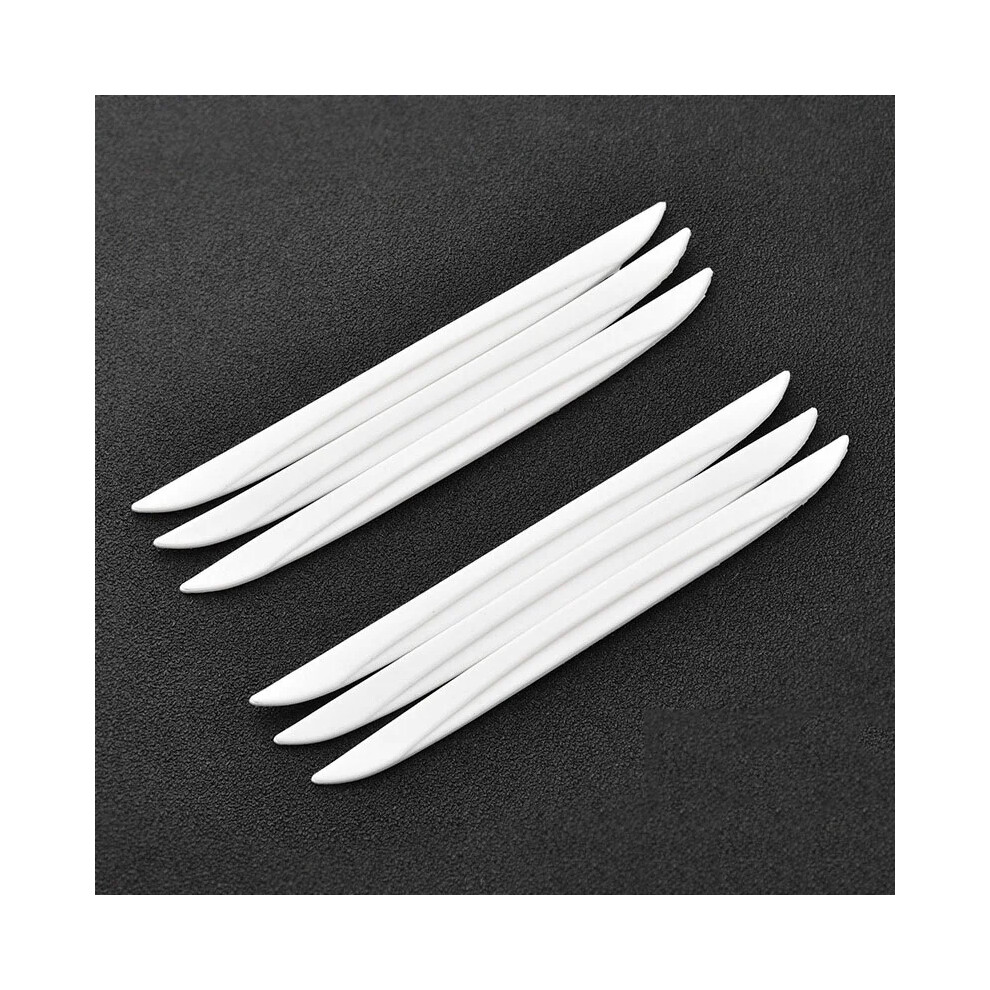 (6Pcs ) 4/6Pcs Set Universal Scrape Guard Bumper Guards Car Door Edge Protector White 9486291593819