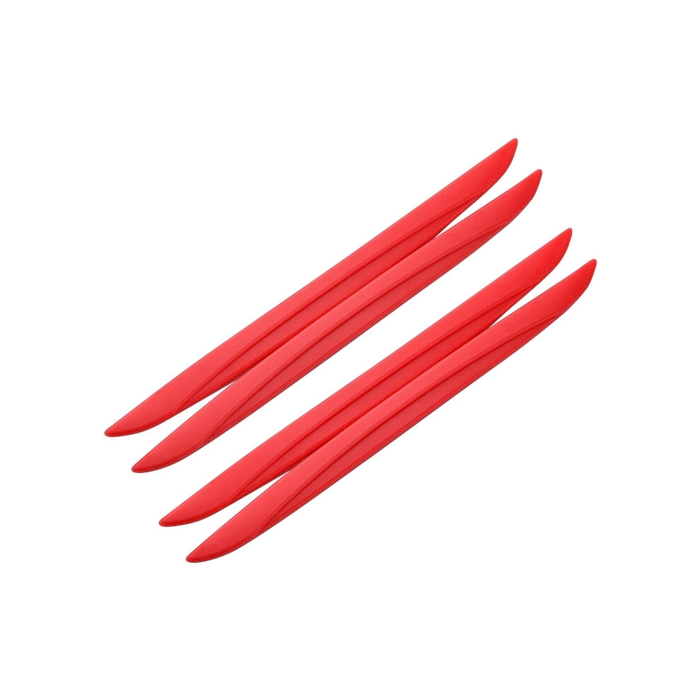 (4Pcs ) 4/6Pcs Set Universal Scrape Guard Bumper Guards Car Door Edge Protector Red 9486291593758