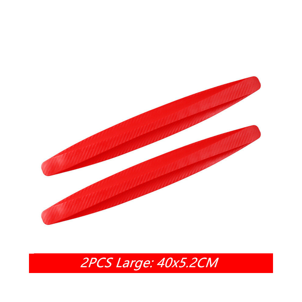 (40X5.2cm ) 2Pcs Car Bumper Protector Strip Guard Corner Protection Strips Anti-Scratch Red 9486291594694