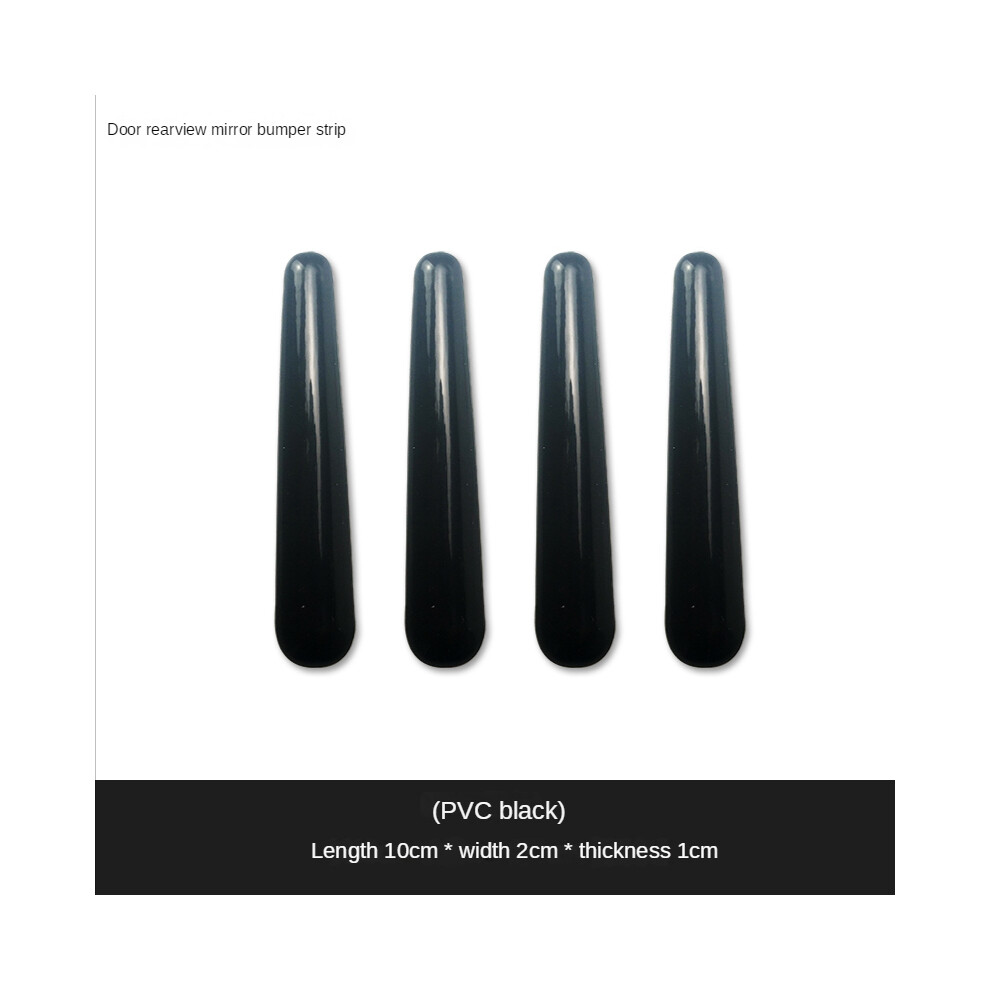 (-A-4Pcs) Car Door Protector Stickers Auto Rearview Mirror & Door Edge Guards Crash Black 9486291594724