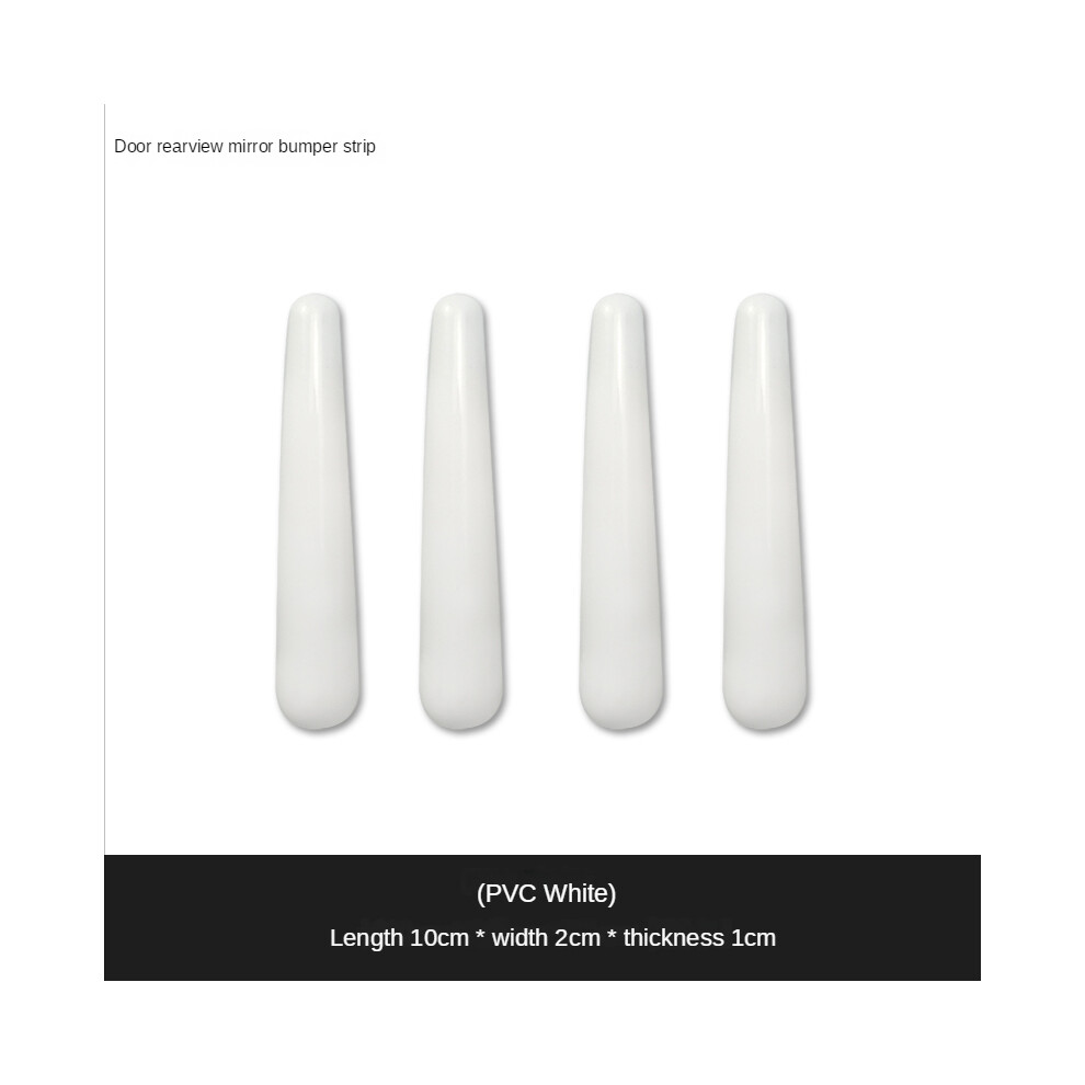 (-A-4Pcs) Car Door Protector Stickers Auto Rearview Mirror & Door Edge Guards Crash White 9486291594823