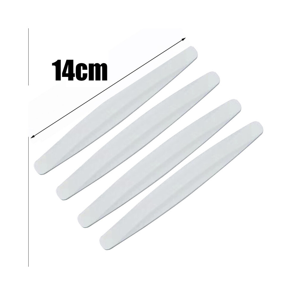 (4Pcs 14Cm ) Anti Collision Car Bumper Guard Strip Car Sticker Door Edge Guards Trim White 9486291595301