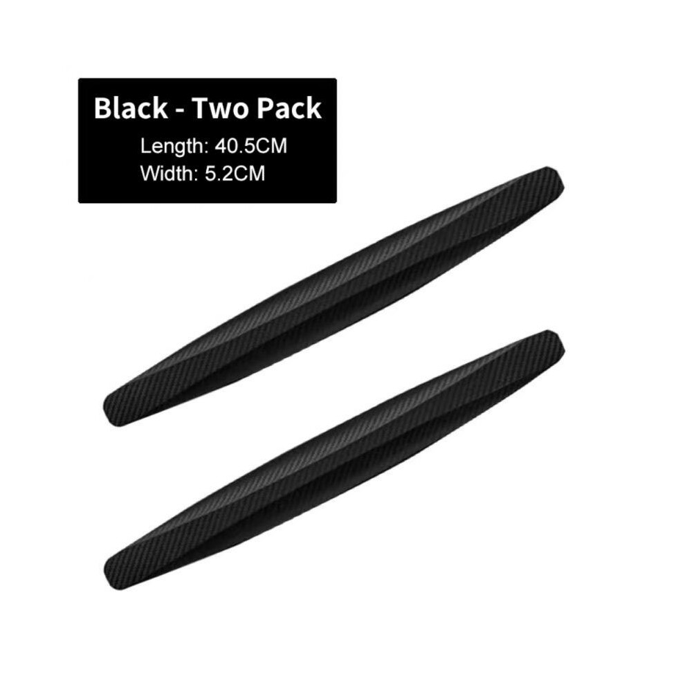 (Black) 2Pcs Car Bumper Protector Strip Guard Corner Protection Strips Scratch Black 9486291596926