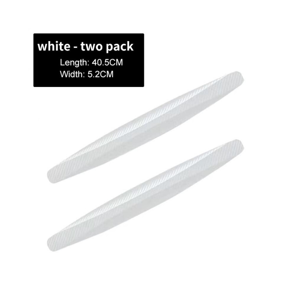 (White) 2Pcs Car Bumper Protector Strip Guard Corner Protection Strips Scratch White 9486291596964